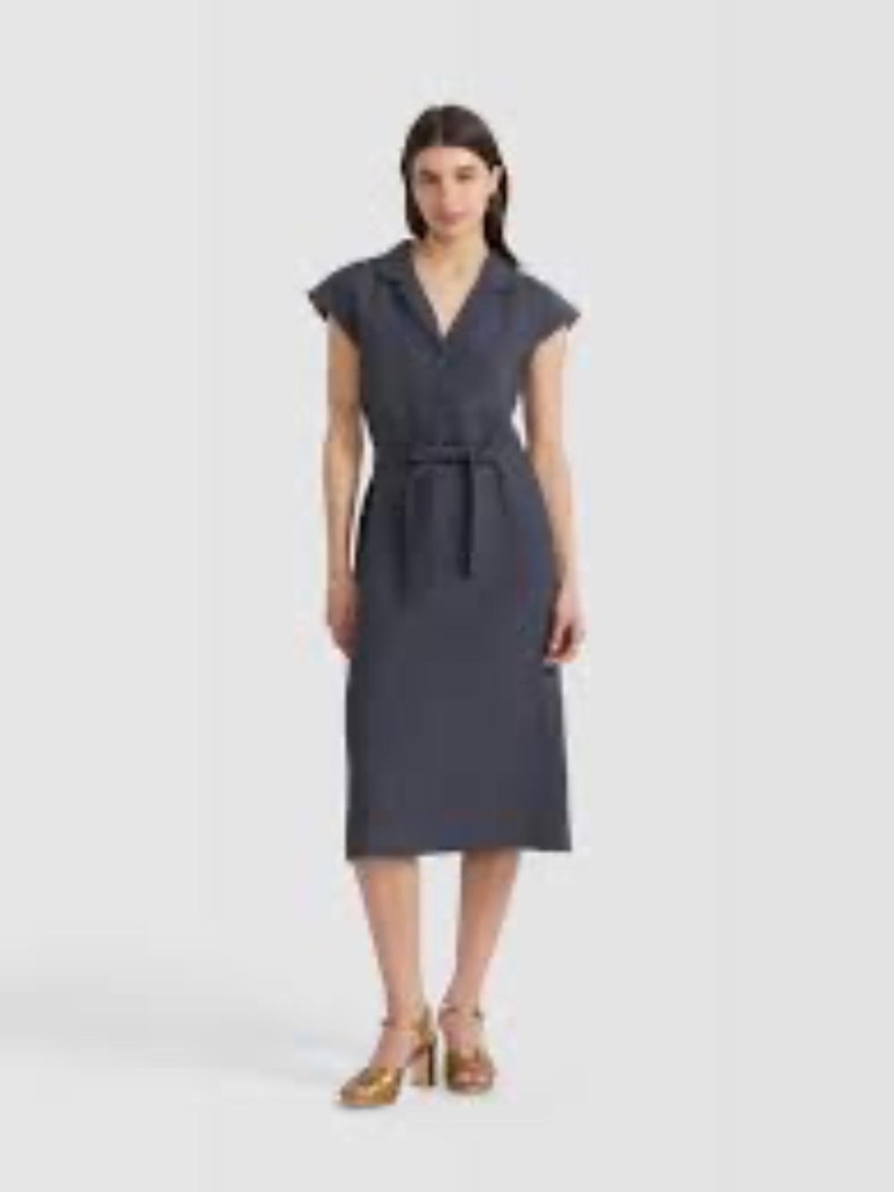 Agnés B. 38 EU (S) Flared Linen Dress.
